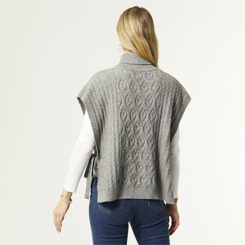 Side tie outlet sweater