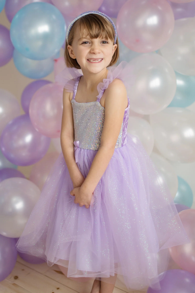 strapless open back dress Silver Sequins Princess Dress