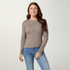 Ultra-Lush Seamless Ribbed Crew Neck Top
