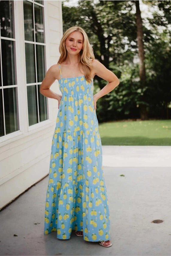 chinese dress ladies Denim Tiered Maxi Dress