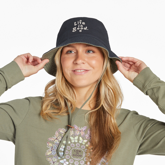 Life is good bucket top hat