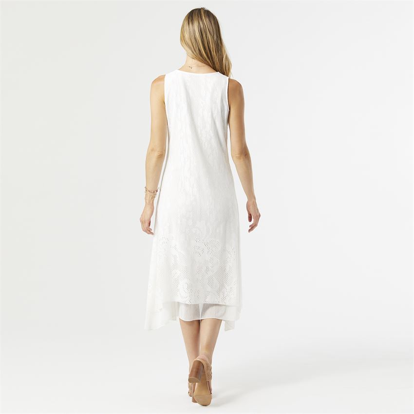 white christmas dresses Adair Laser Cut Tank Dress White